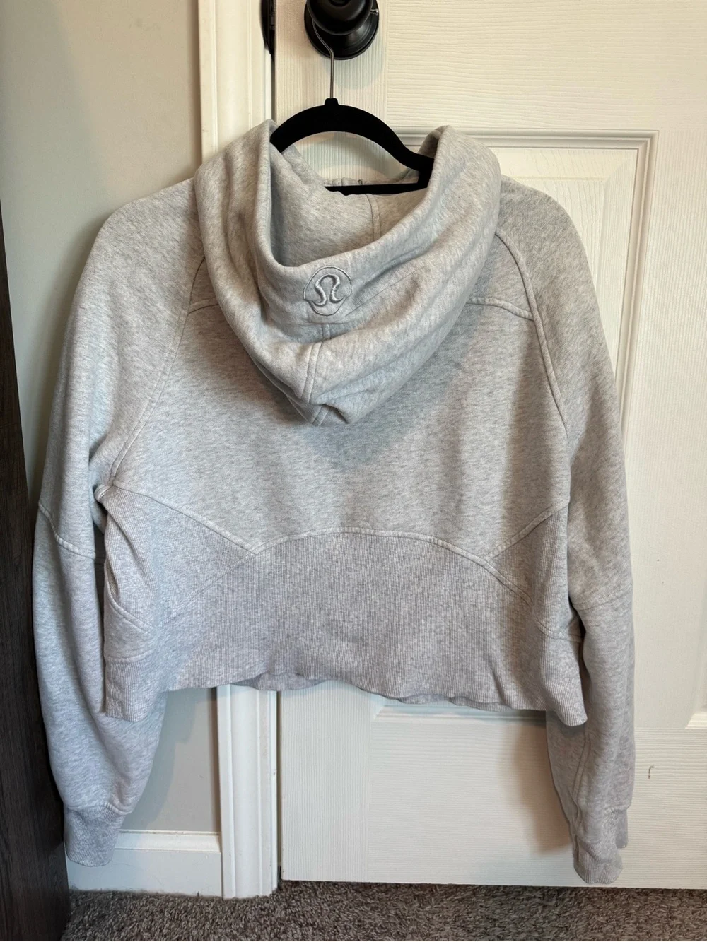 Lululemon Scuba Cropped Women's Light Gray Half-Zip Hoodie